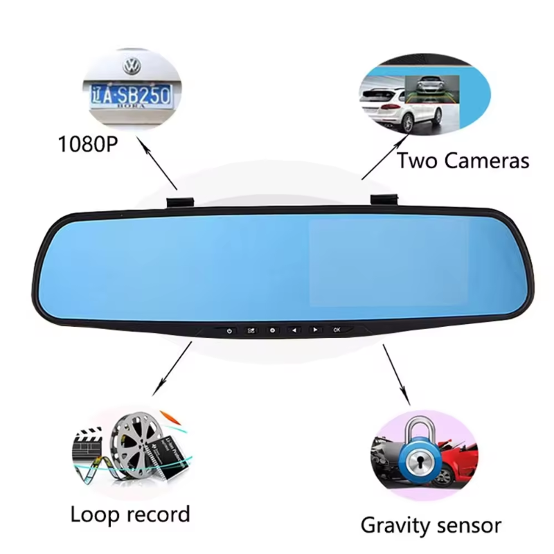 Car Rearview Mirror Dash Cam